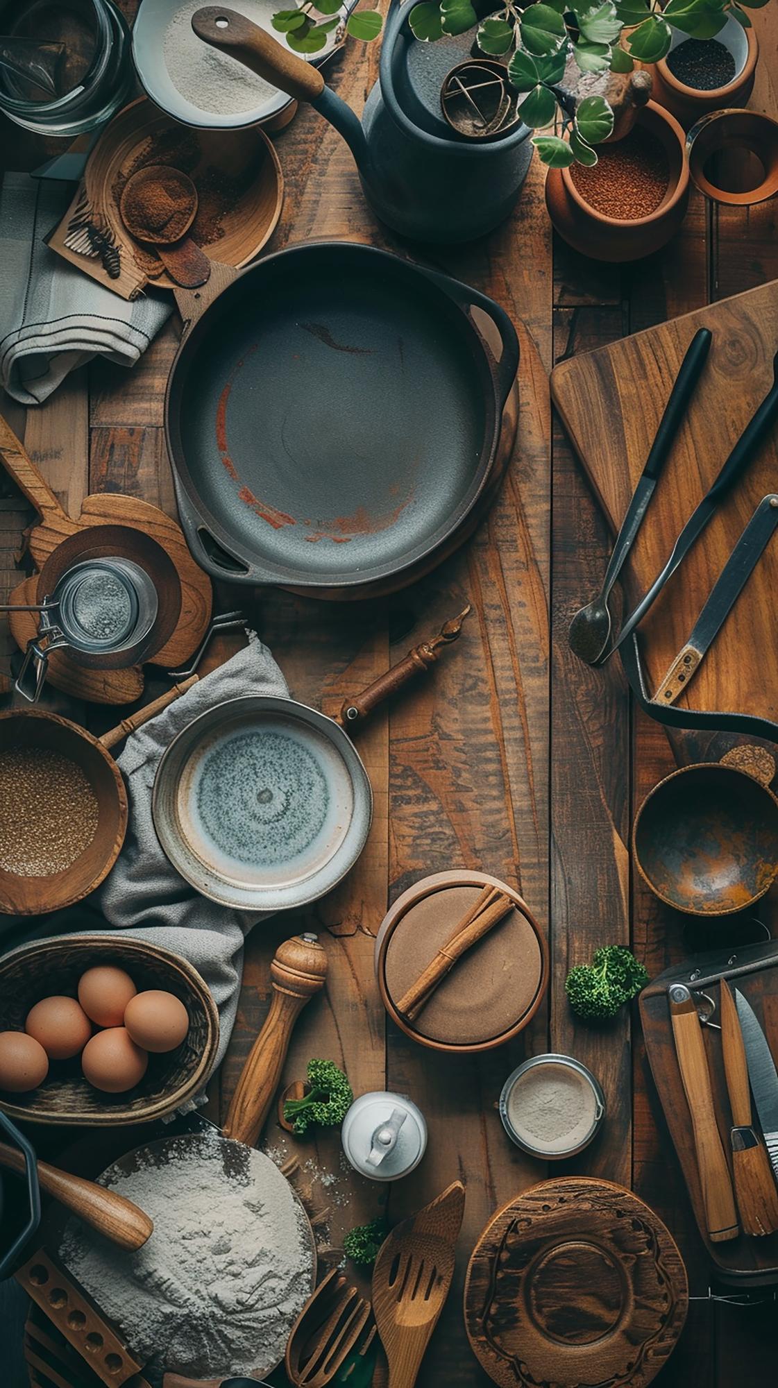 Interno della cucina didattica con utensili